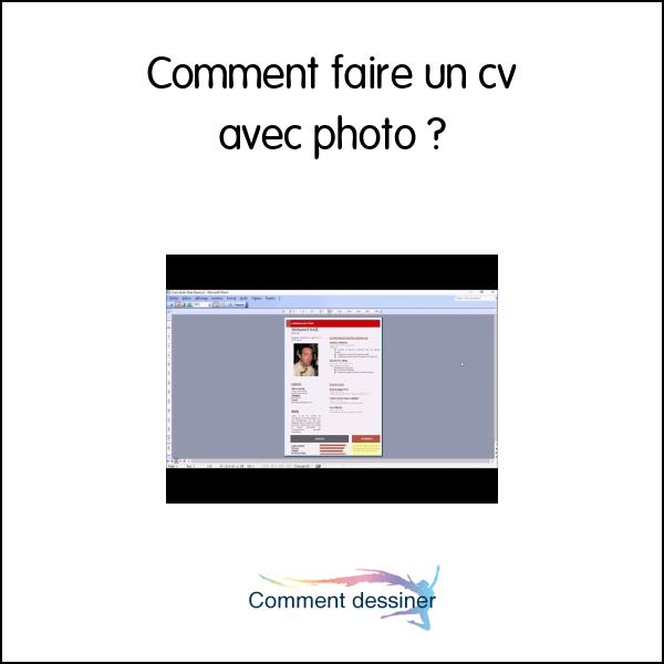 Comment faire un cv avec photo